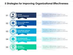 5 strategies for improving organizational effectiveness