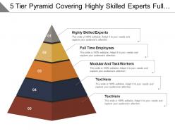 5 Tier Pyramid Covering Highly Skilled Experts Full Time Employees And Modular Workers