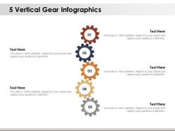5 vertical gear infographics