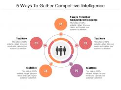 5 ways to gather competitive intelligence ppt powerpoint presentation infographics display cpb