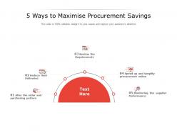 5 ways to maximise procurement savings
