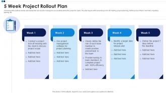 5 Week Project Rollout Plan
