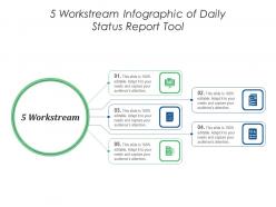 5 workstream of daily status report tool infographic template
