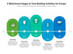5 workstream stages to trust building activities for groups infographic template
