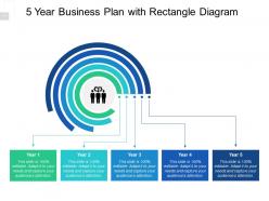 5 year business plan with rectangle diagram