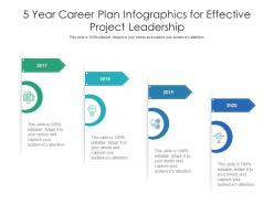 5 year career plan for effective project leadership infographic template