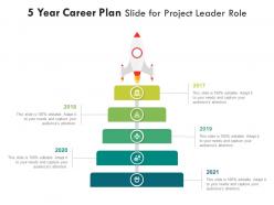 5 year career plan slide for project leader role infographic template