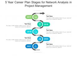 5 year career plan stages for network analysis in project management infographic template