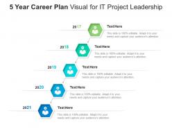 5 year career plan visual for it project leadership infographic template