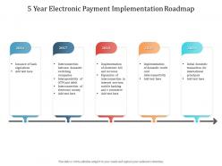 5 year electronic payment implementation roadmap