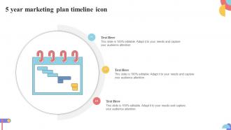 5 Year Marketing Plan Timeline Icon