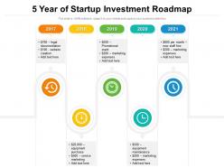 5 year of startup investment roadmap