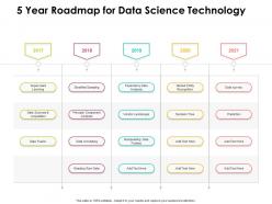 5 year roadmap for data science technology