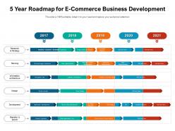 5 year roadmap for e commerce business development