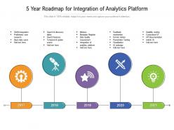 5 year roadmap for integration of analytics platform