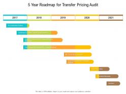 5 year roadmap for transfer pricing audit