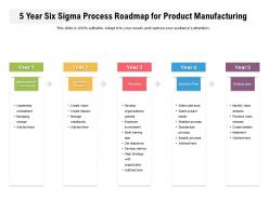 5 year six sigma process roadmap for product manufacturing