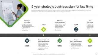 5 Year Strategic Business Plan For Law Firms