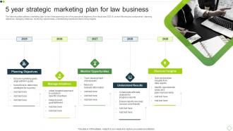 5 Year Strategic Marketing Plan For Law Business