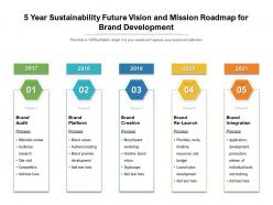 5 Year Sustainability Future Vision And Mission Roadmap For Brand Development