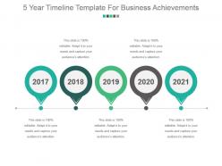 5 year timeline template for business achievements sample of ppt