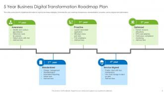5 Year Transformation Roadmap Plan Powerpoint Ppt Template Bundles