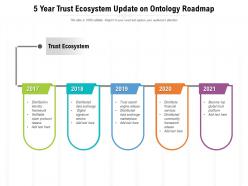 5 year trust ecosystem update on ontology roadmap