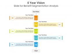 5 Year Vision Slide For Benefit Segmentation Analysis Infographic Template