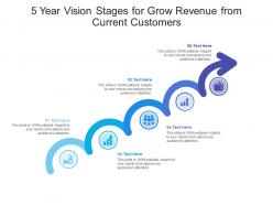 5 year vision stages for grow revenue from current customers infographic template