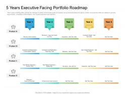 5 years executive facing portfolio roadmap timeline powerpoint template