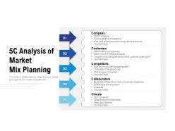 5c analysis of market mix planning