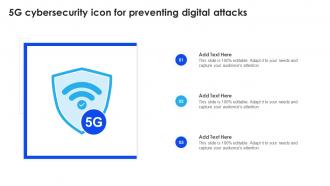 5G Cybersecurity Icon For Preventing Digital Attacks