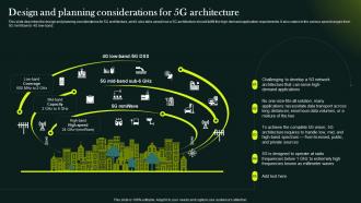 5G Network Technology Architecture Design And Planning Considerations For 5G Architecture