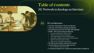 5G Network Technology Architecture Powerpoint Presentation Slides
