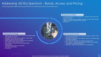 5G Technology Enabling Addressing 5G ERA Spectrum Bands Access And Pricing