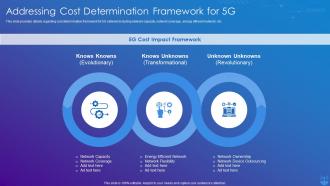 5G Technology Enabling Addressing Cost Determination Framework For 5G