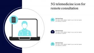 5G Telemedicine Icon For Remote Consultation