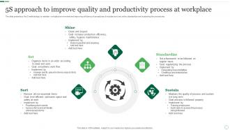 5S Approach To Improve Quality And Productivity Process At Workplace