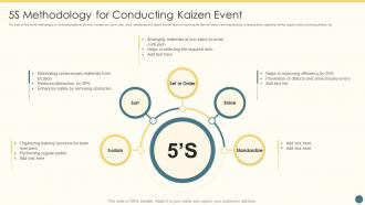 5S Methodology For Conducting Kaizen Event