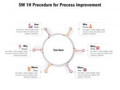 5w 1h procedure for process improvement