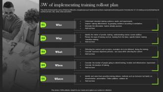 5W Of Implementing Training Rollout Plan