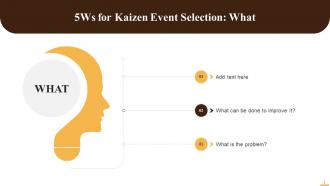 5W Of Kaizen Training Ppt Attractive Captivating