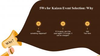 5W Of Kaizen Training Ppt Graphical Captivating