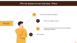 5W Of Kaizen Training Ppt Aesthatic Captivating