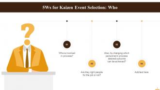 5W Of Kaizen Training Ppt Adaptable Captivating