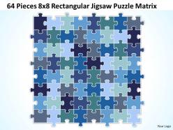 64 pieces 8x8 rectangular jigsaw puzzle matrix powerpoint templates 0812