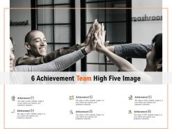 6 achievement team high five image