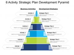 6 activity strategic plan development pyramid