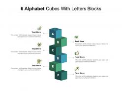 6 alphabet cubes with letters blocks