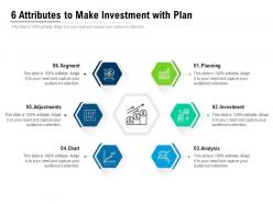 6 attributes to make investment with plan